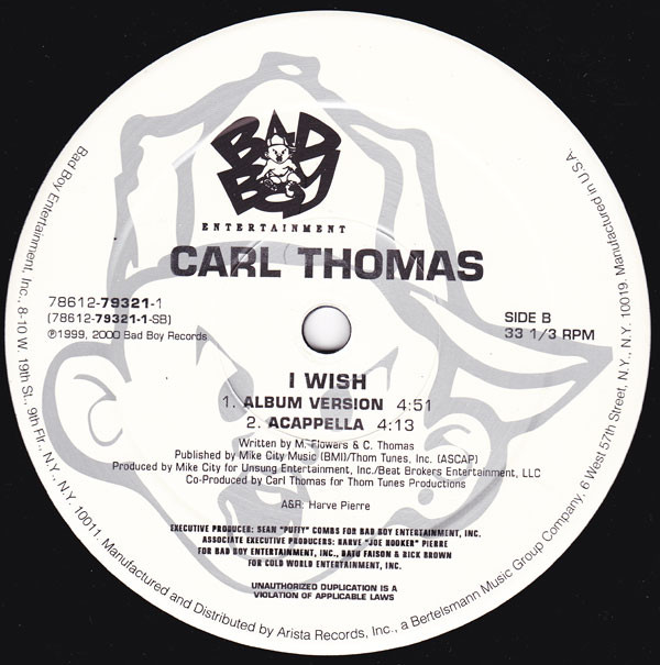 Carl Thomas – I Wish (12″, Single) 中古レコード屋 シーディー